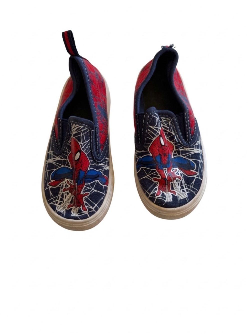 Marvel Boys Spider-Man Slip-On Sneakers - Red, Blue & White